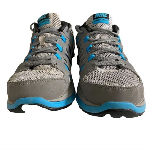 Kids Youth Nike Dual Fusion Gray/Blue Sneakers Size 6.5Y - Picture 3 of 9